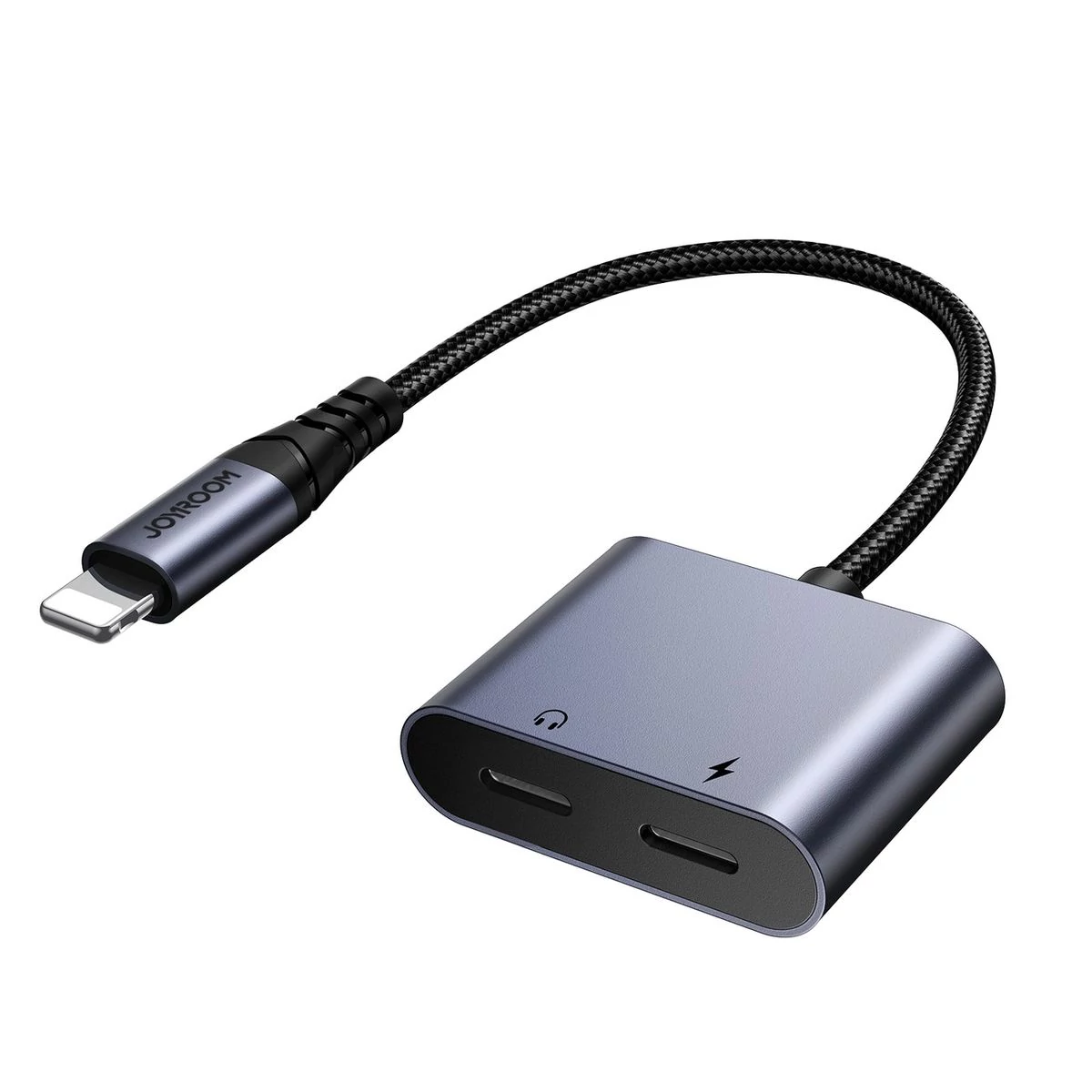 Kép 2/2 - Joyroom DAC Adapter Lightning - 2 x Lightning, 60W, 0.12m, fekete (JR-SY-L02)