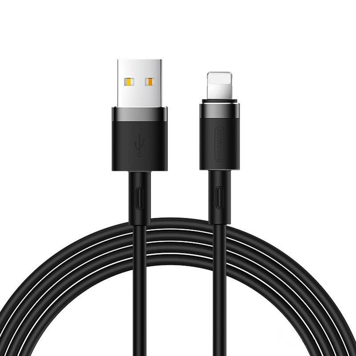 Kép 2/8 - Joyroom Lightning - USB kábel 2.4A, 1.2m fekete (S-1224N2)