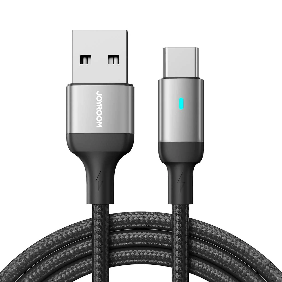 Kép 2/5 - Joyroom USB - Type-C töltő / adatkábel, 3A, 1.2m, fekete (S-UC027A10)