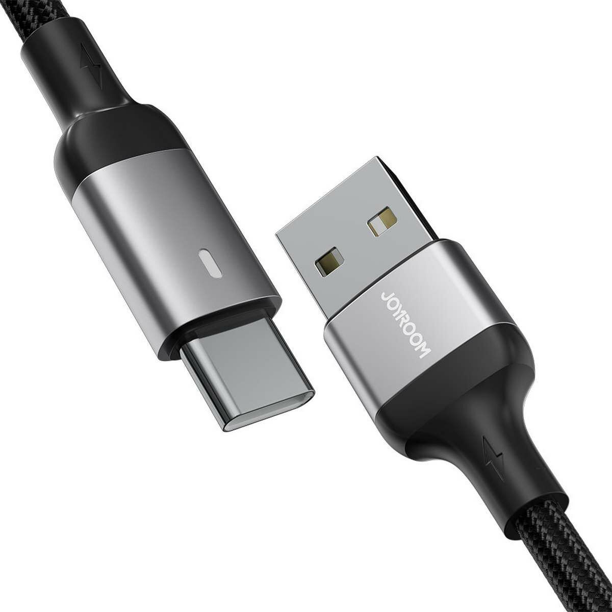Kép 3/5 - Joyroom USB - Type-C töltő / adatkábel, 3A, 1.2m, fekete (S-UC027A10)