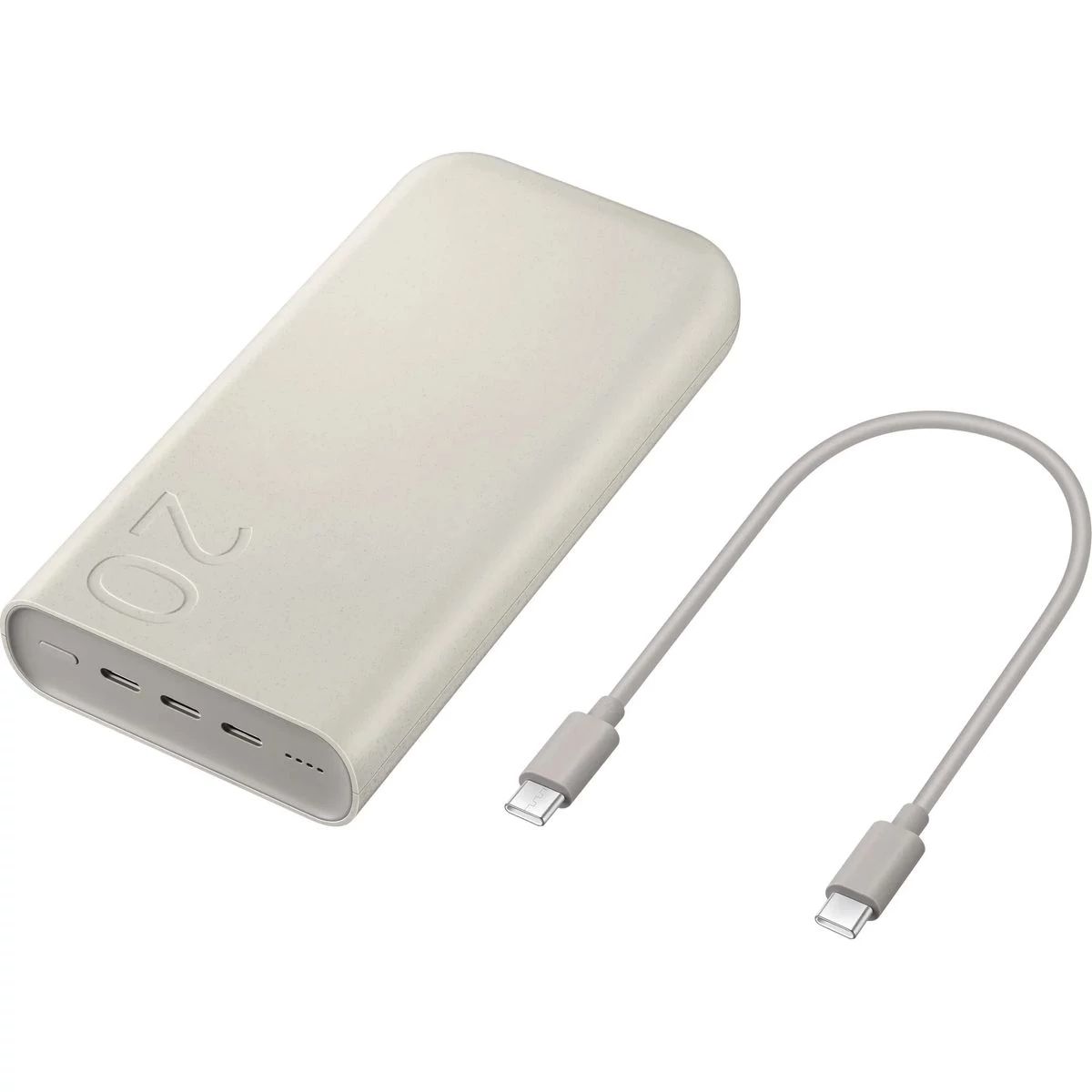 Kép 2/3 - Samsung Power Bank (Type-C / Type-C kábellel) 45W, 20000 mAh, bézs (EB-P4520XUEGEU)