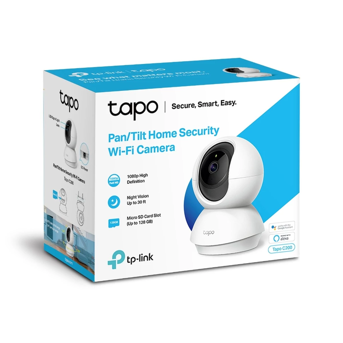 Kép 2/2 - TP-LINK Tapo TC70 beltéri biztonsági kamera, fehér EU