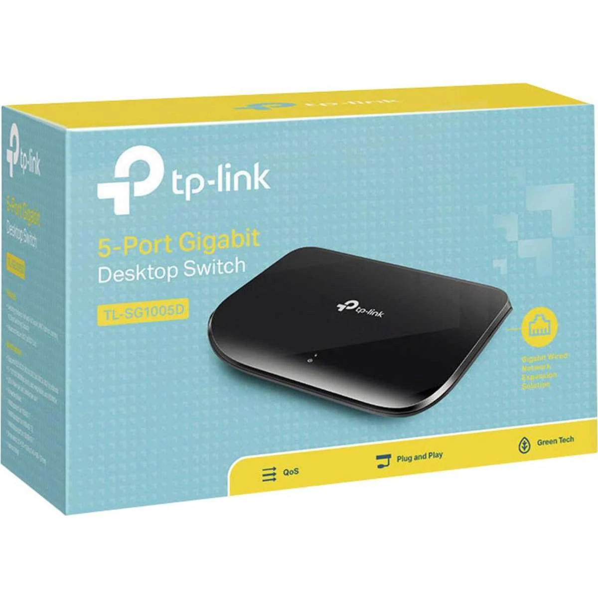 Kép 3/3 - TP-Link Switch TL-SG1005D, 5x1000Mbps RJ45 Port, fekete EU