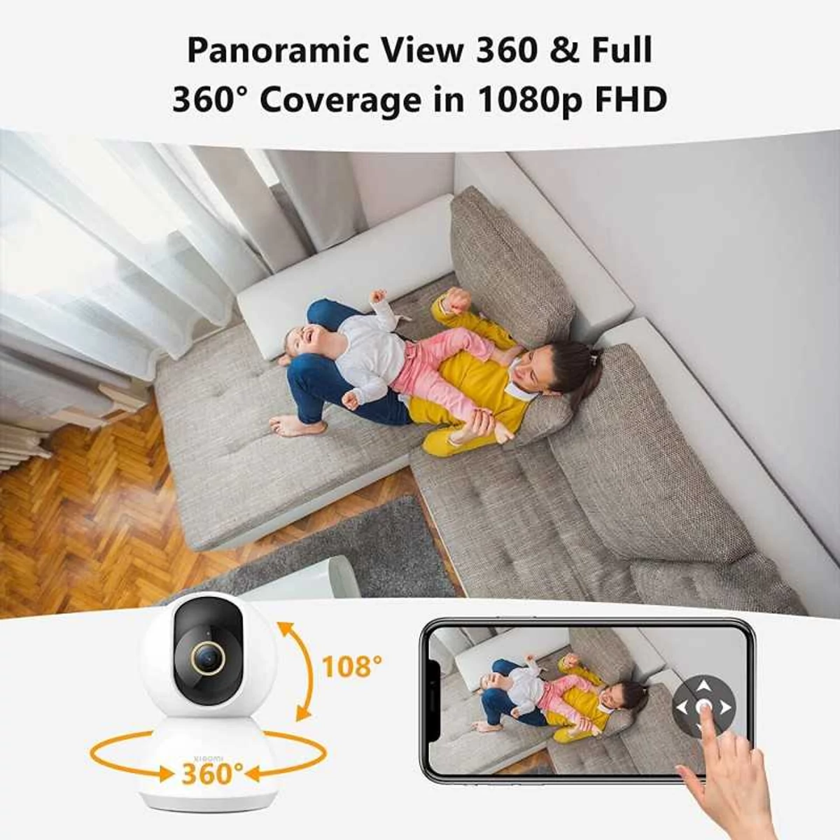 Kép 4/4 - Xiaomi Smart Camera C300 2K otthoni biztonsági kamera EU BHR6540GL