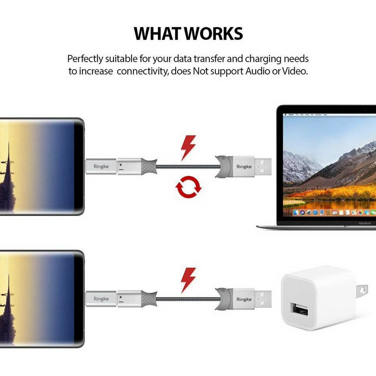 Kép 4/4 - Ringke Lightning - USB-C adapter (2db) ezüst
