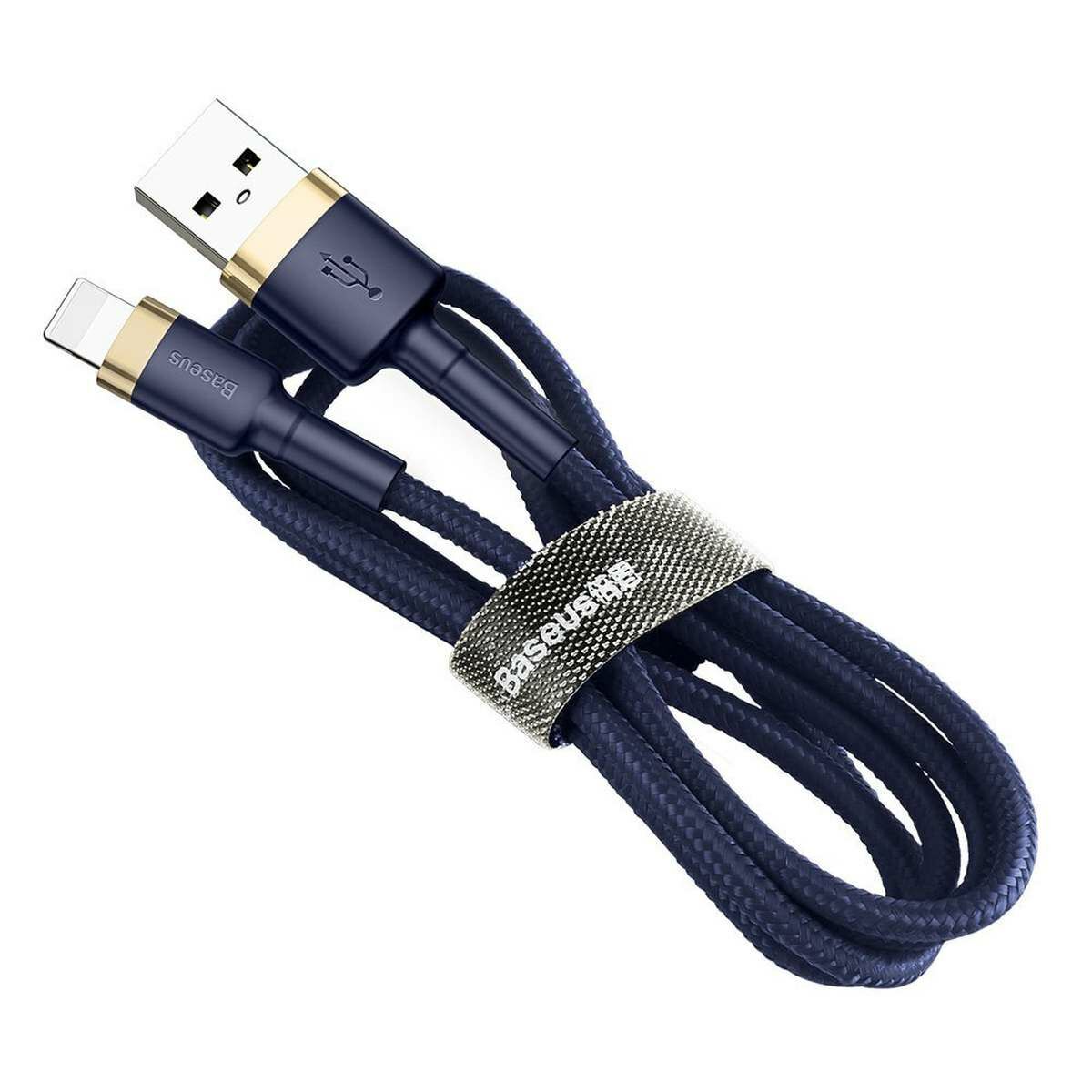 Kép 3/10 - Baseus Cafule Lightning-USB adat-és töltőkábel, QC 3.0, 1.5A, 2m, kék (CALKLF-CV3)