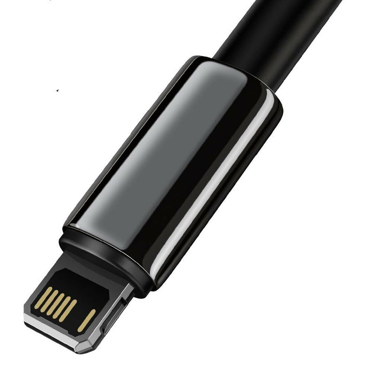 Kép 3/9 - Baseus Tungsten Series Lightining-USB  adat-és töltőkábel, 2.4A, 1m, fekete (CALWJ-01)