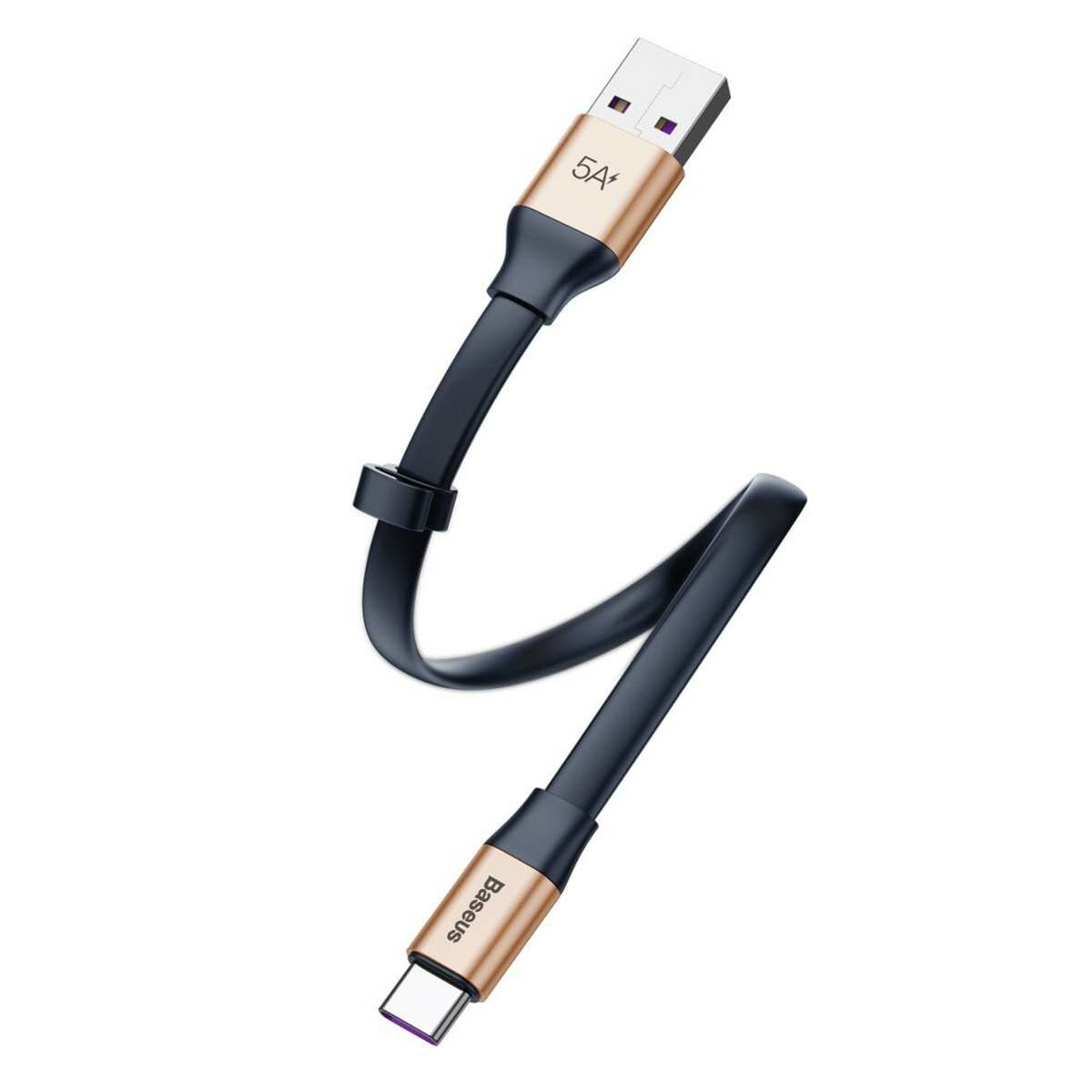 Kép 4/10 - Baseus Simple HW USB - USB-C adat- és töltőkébel, 40W, 5A, 23cm, arany (CATMBJ-BV3)