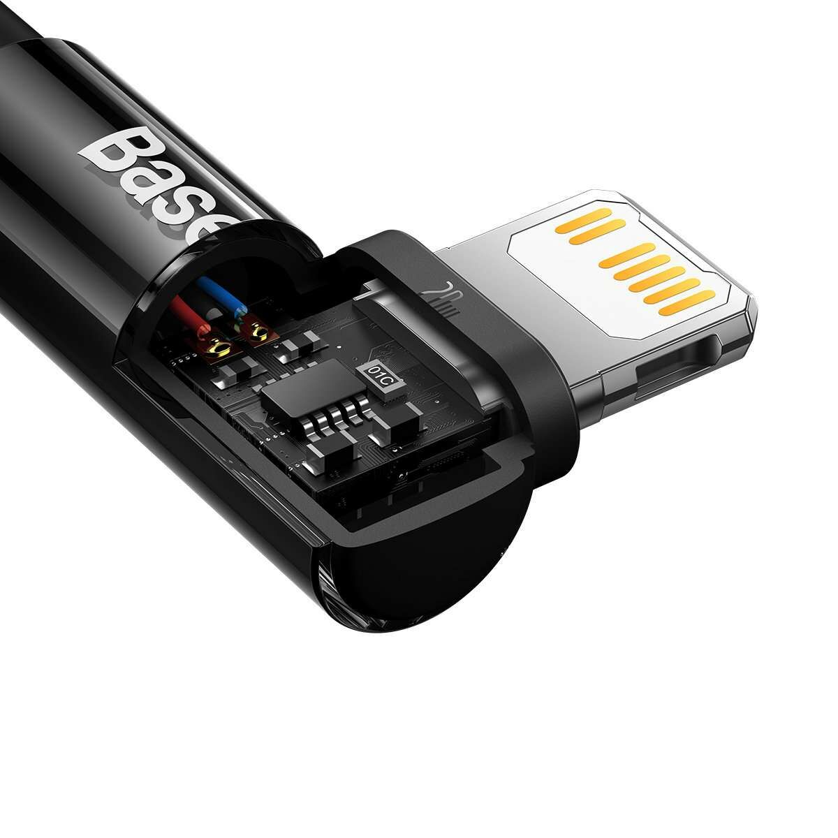 Kép 4/5 - Baseus MVP 2 L-alakú USB-C-Lightning töltőkábel, 20W, 1m, fekete (CAVP000201)