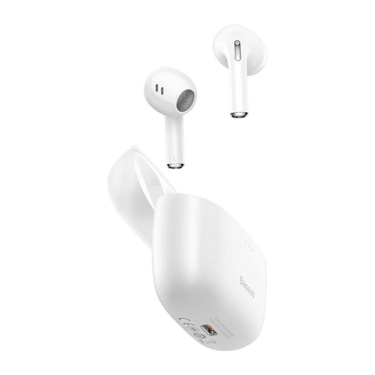 Kép 3/9 - Baseus Bowie E8 Bluetooth vezeték nélküli fülhallgató, BT 5.0, IPX5, TWS, fehér (NGE8-02)