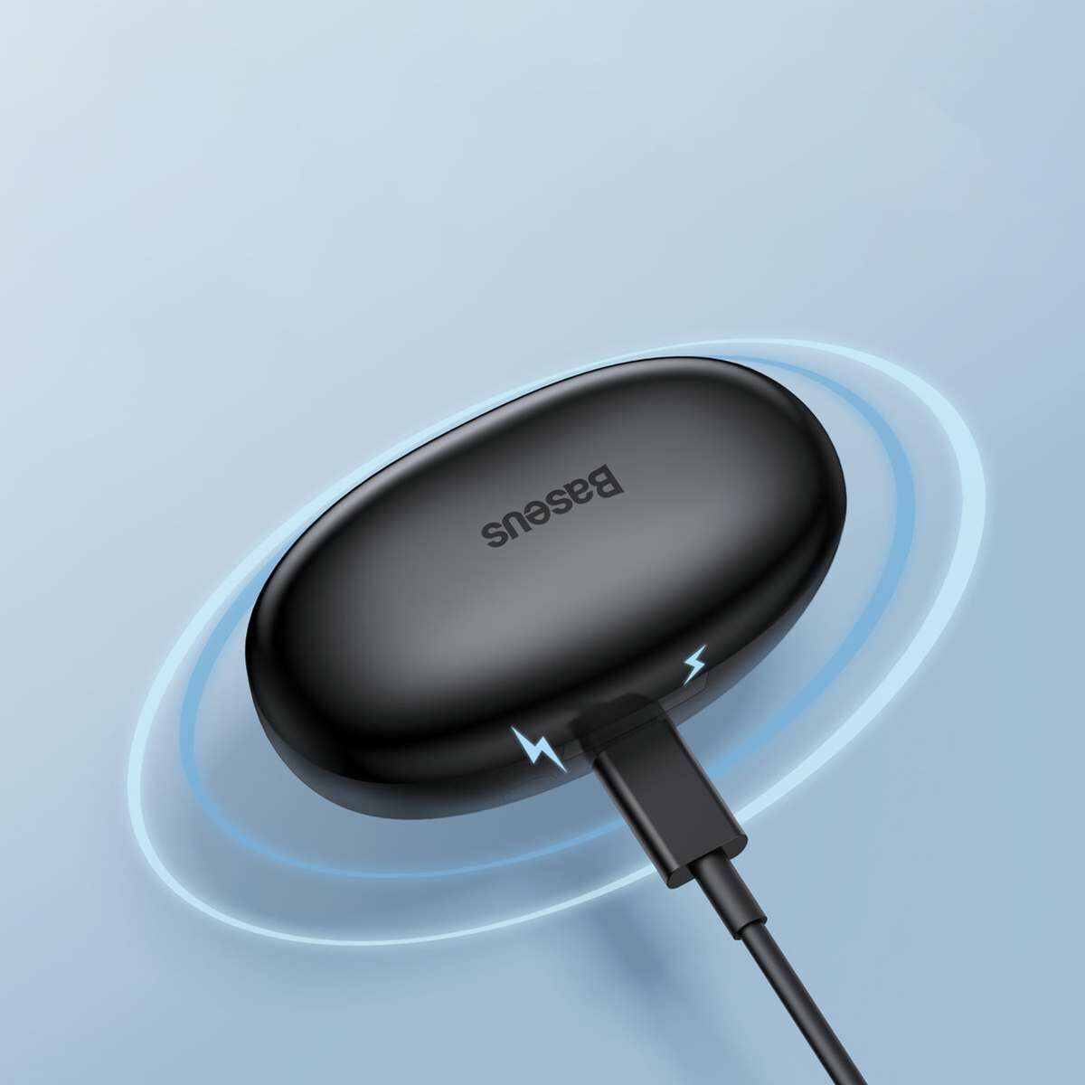 Kép 8/10 - Baseus Encok W11 Bluetooth vezeték nélküli fülhallgató, TWS, vízálló IPX8, fekete (NGTW060001)