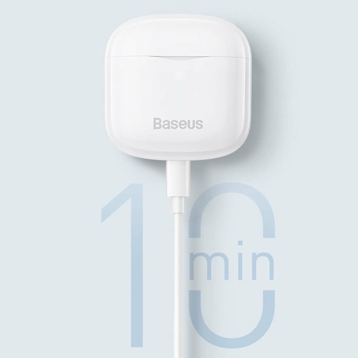 Kép 7/10 - Baseus Bowie E3 Bluetooth vezeték nélküli fülhallgató, BT 5.2, TWS, IP64, fekete (NGTW080001)
