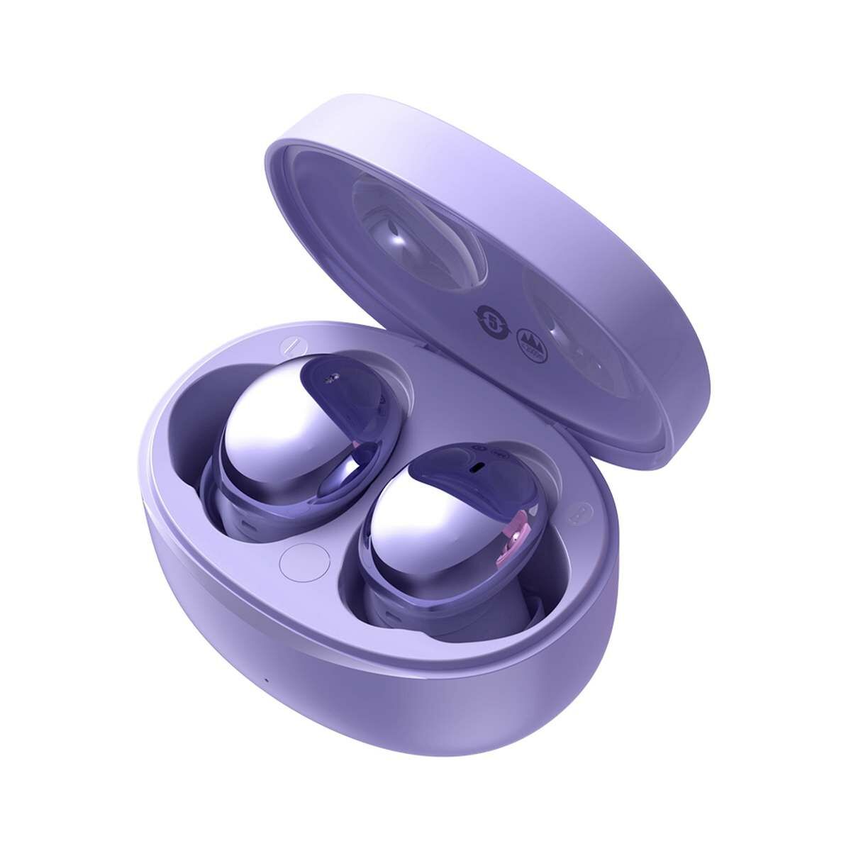 Kép 1/10 - Baseus Bowie E2 Bluetooth vezeték nélküli fülhallgató, BT 5.2, TWS, IP55, lila (NGTW090005)
