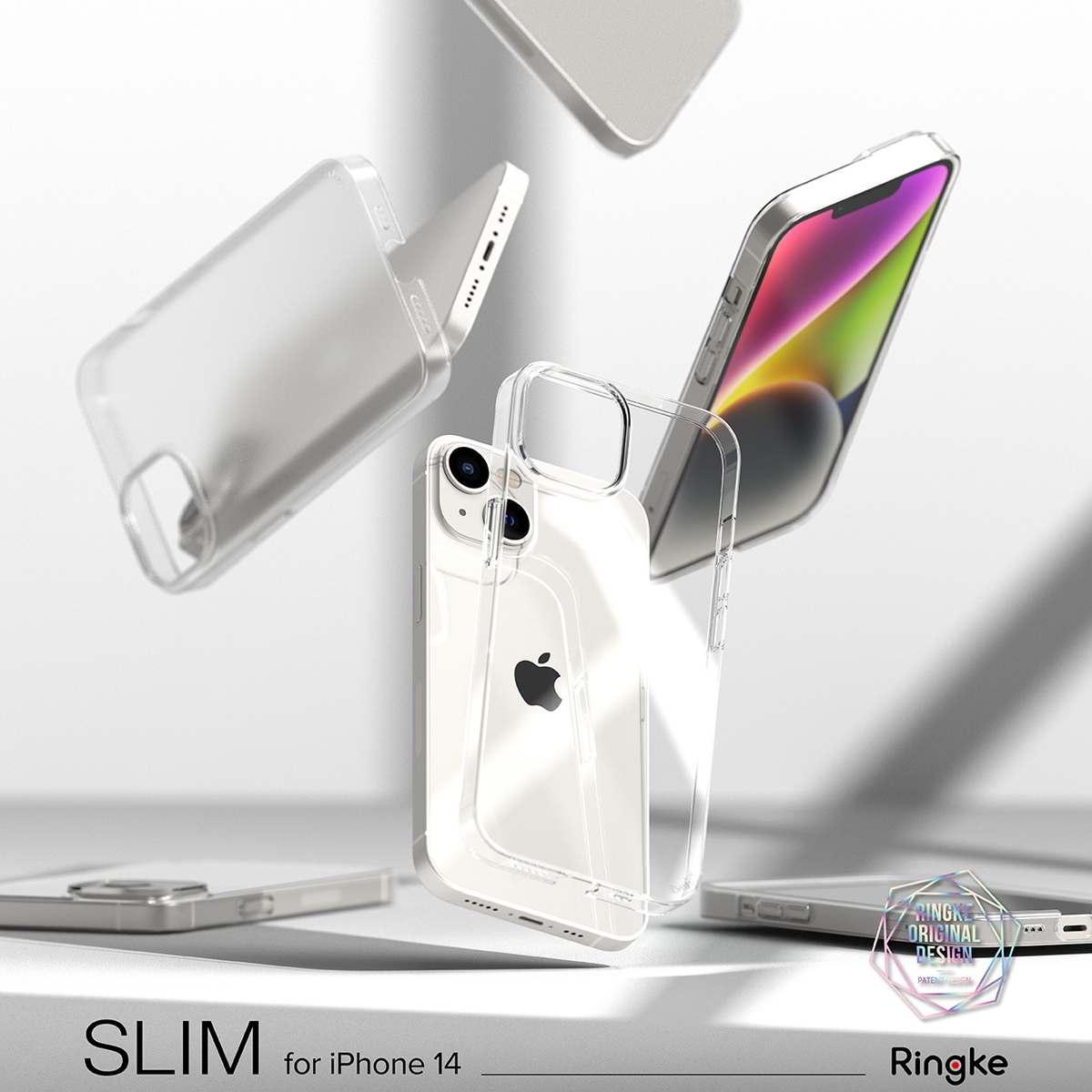 Kép 4/10 - Ringke iPhone 14 Slim átlátszó szilikon tok, matt