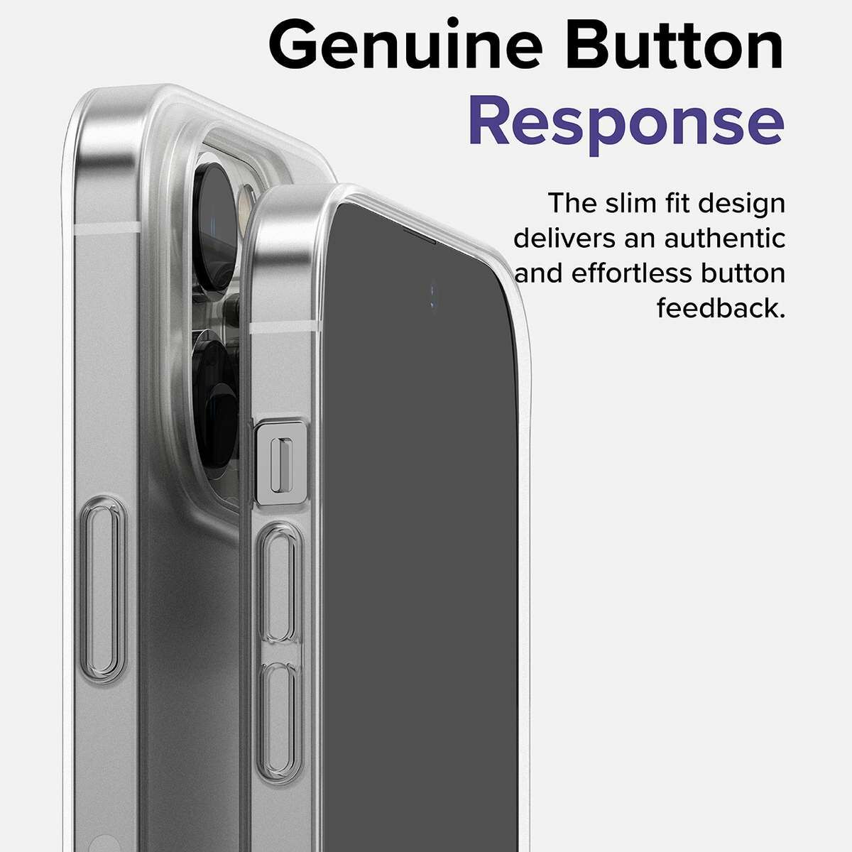Kép 8/10 - Ringke iPhone 14 Pro Slim átlátszó szilikon tok, matt