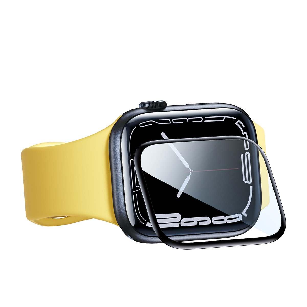 Kép 2/10 - Baseus iWatch 0,2 mm, teljes felületű edzett üvegfólia, 40 mm (4 / 5 / 6 / SE szériához), fekete (SGWJ010401)