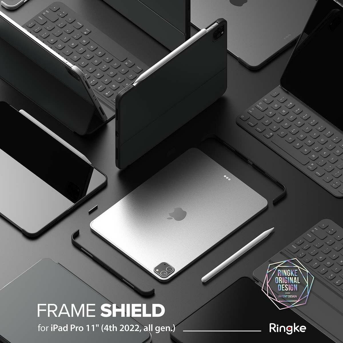 Kép 4/12 - Ringke iPad Pro 11 (2022/2021/All gen) Frame Shield keretvédő, fekete