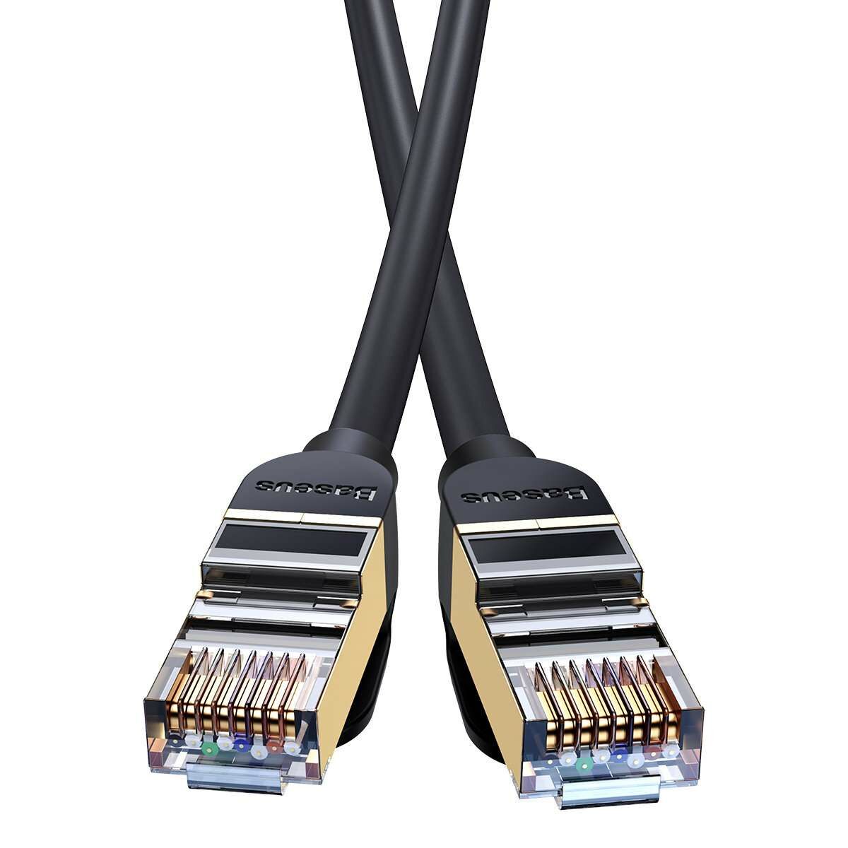 Kép 3/9 - Baseus  hálózati kábel (CAT7) RJ45, 10 Gbps, 1.5m, fekete (WKJS010201)