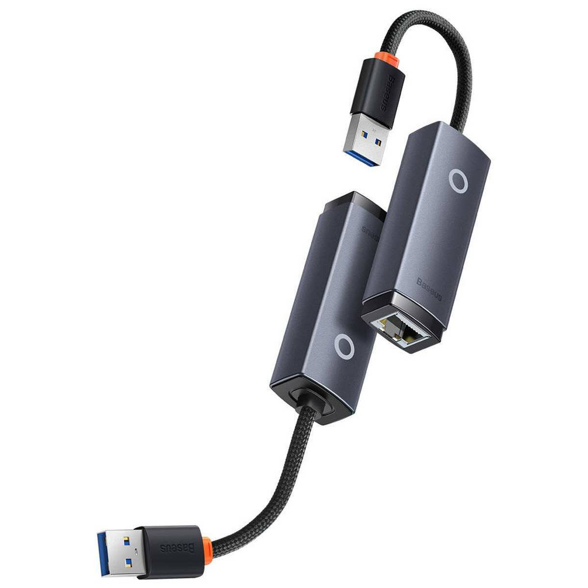 Kép 4/6 - Baseus Lite Series hálózati adapter USB-A - RJ45, 1 Gbps, szürke (WKQX000113)