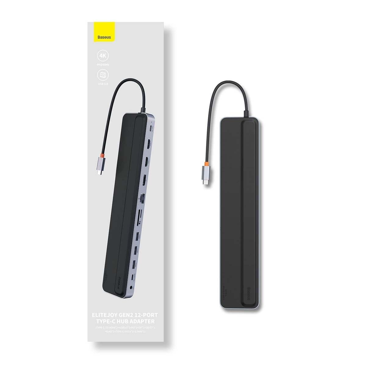 Kép 13/14 - Baseus EliteJoy 11-in-1 HUB Gen2, szürke (WKSX030013)