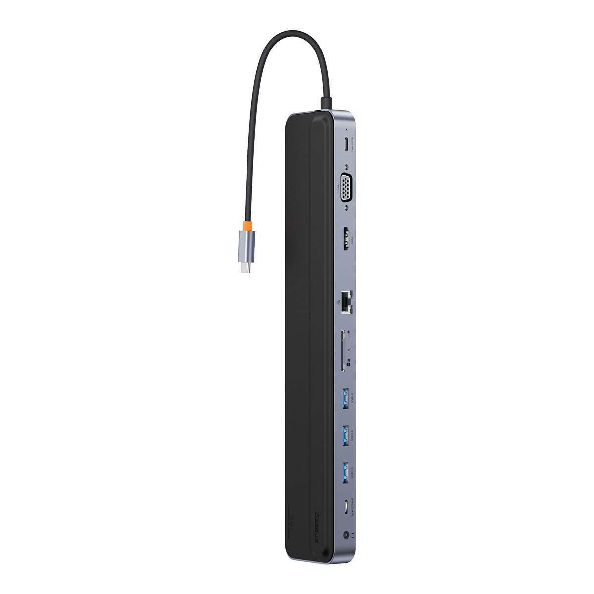 Kép 3/14 - Baseus EliteJoy 11-in-1 HUB Gen2, szürke (WKSX030013)