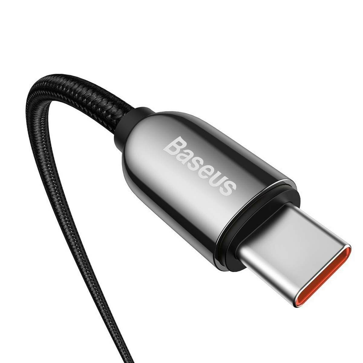 Kép 3/10 - Baseus USB-C - USB-C adat- éd töltőkábel digitális kijelzővel, Power Delivery 100W, 1m, fekete (CATSK-B01)