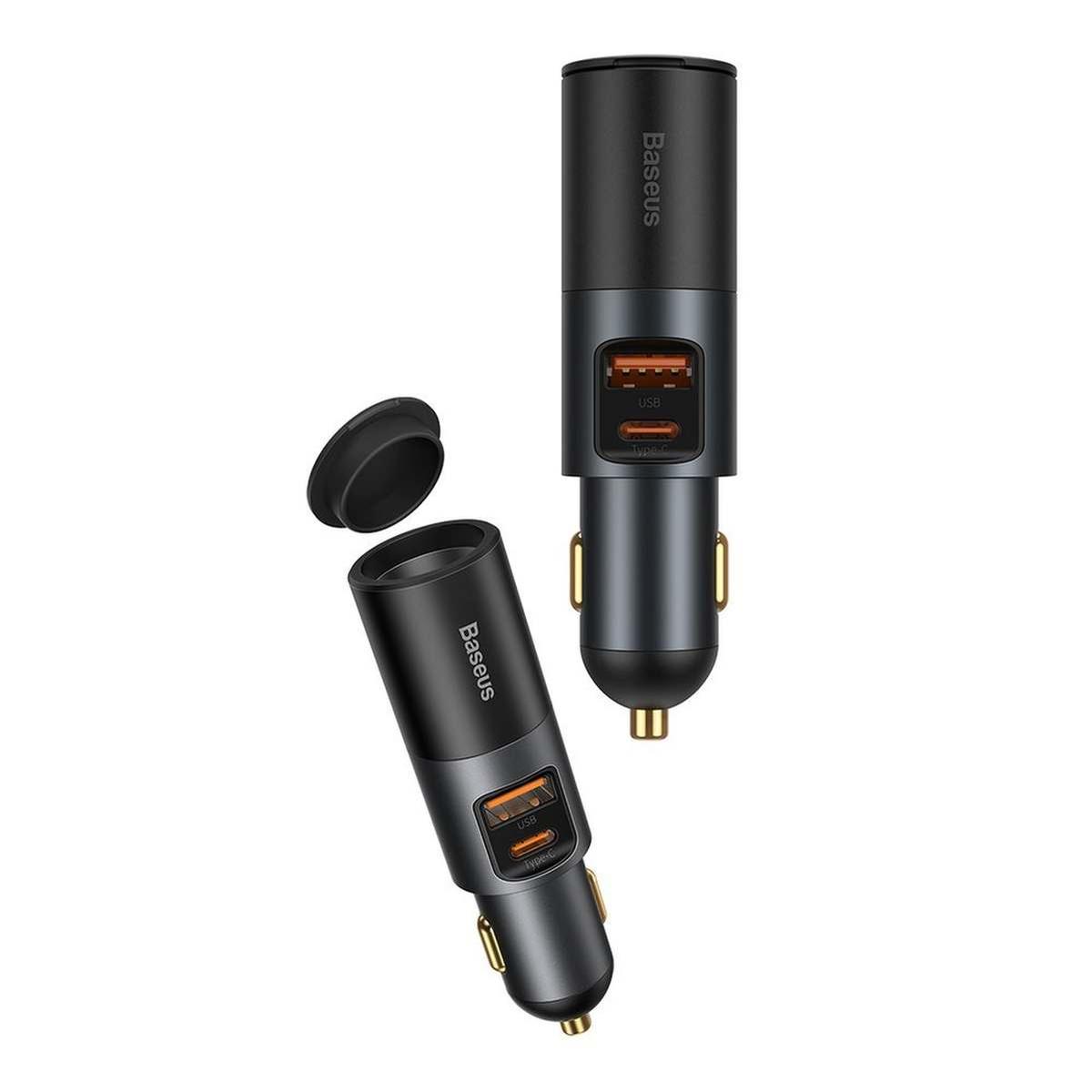 Kép 4/10 - Baseus Share Together autós töltő U+C, PPS, PD3.0, QC4.0+, SCP, 120W, szürke (CCBT-C0G)