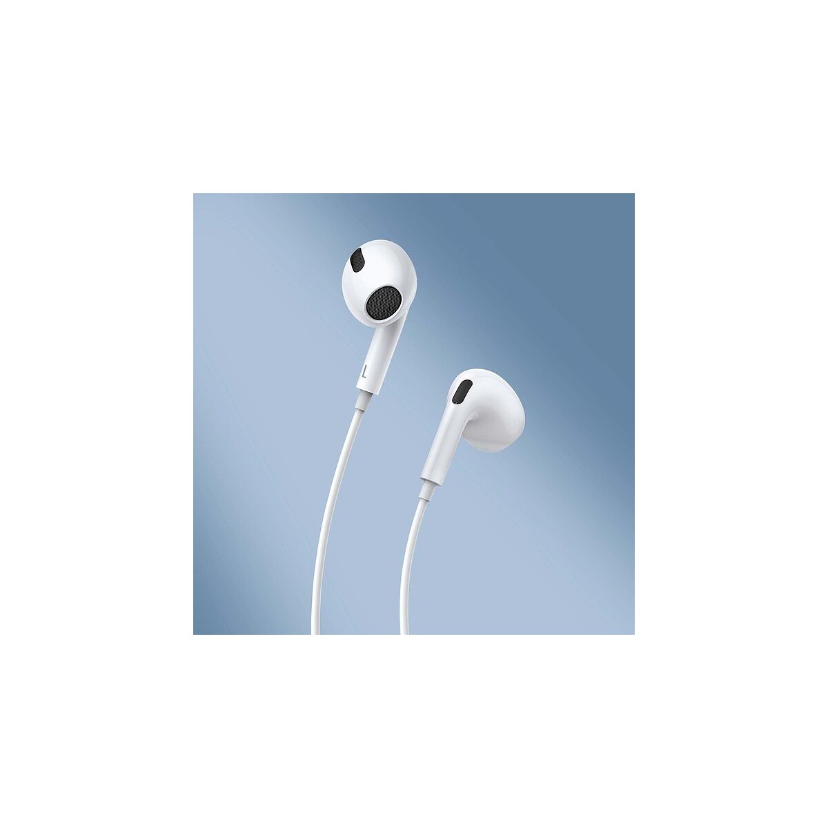 Kép 7/12 - Baseus fülhallgató, Encok H17, vezetékes fülhallgató, 3.5mm jack csatlakozóval, fehér (NGCR020002)