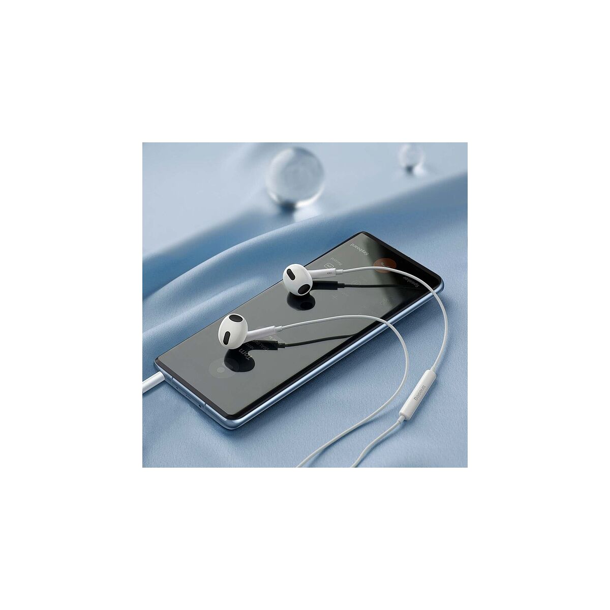Kép 8/12 - Baseus fülhallgató, Encok H17, vezetékes fülhallgató, 3.5mm jack csatlakozóval, fehér (NGCR020002)
