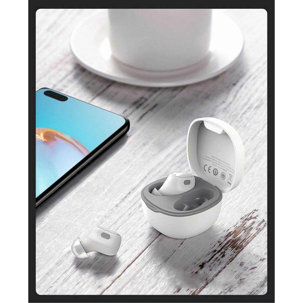 Kép 6/12 - Baseus Encok WM01 Bluetooth fülhallgató, fehér (NGTW240002)