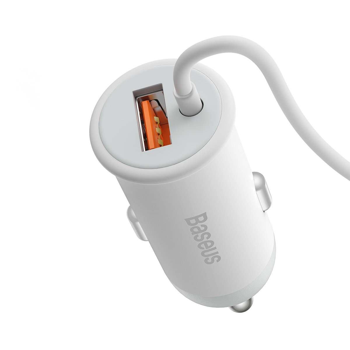 Kép 4/13 - Baseus MagSafe autós tartó vezetékes és vezeték nélküli töltés funkcióval, szellőzőrácsba helyezhető,15W +USB 25W, fehér (SUCX040002)