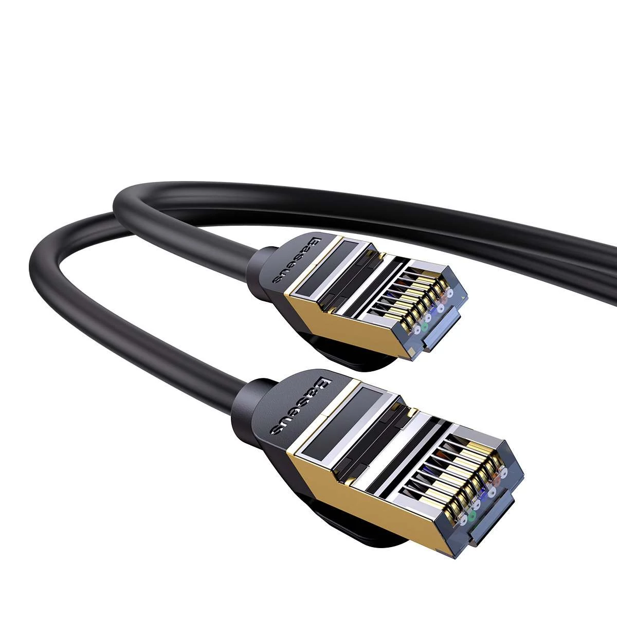 Kép 3/10 - Baseus Ethernet RJ45 (CAT7) hálózati kábel 10 Gbps,1m, fekete (WKJS010101)