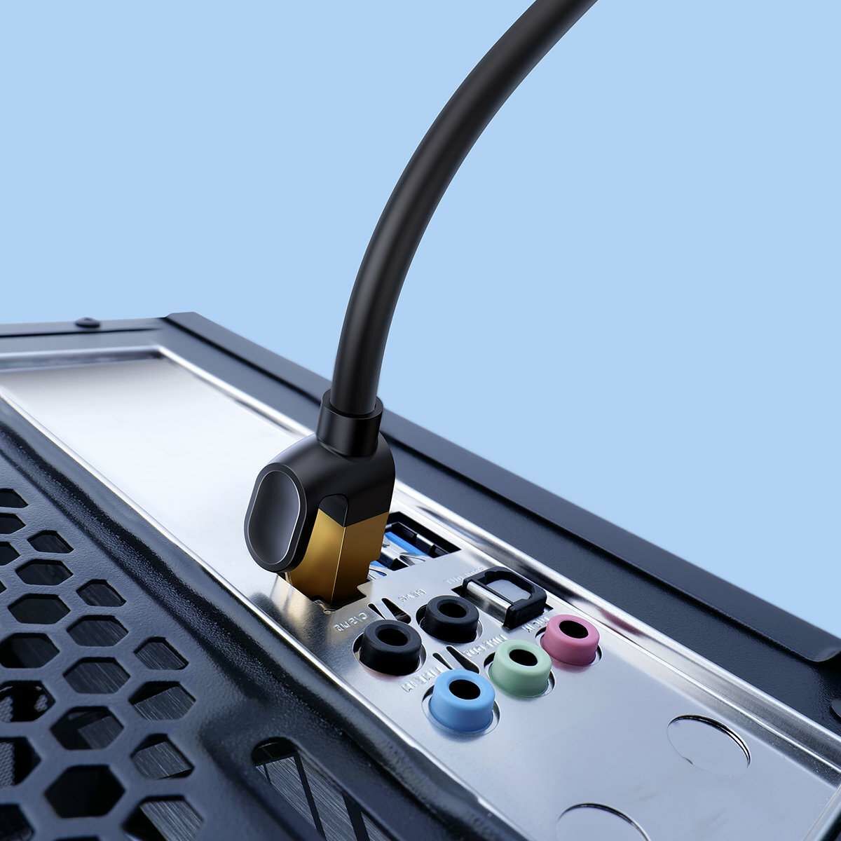 Kép 7/10 - Baseus Ethernet RJ45 (CAT7) hálózati kábel 10 Gbps,1m, fekete (WKJS010101)
