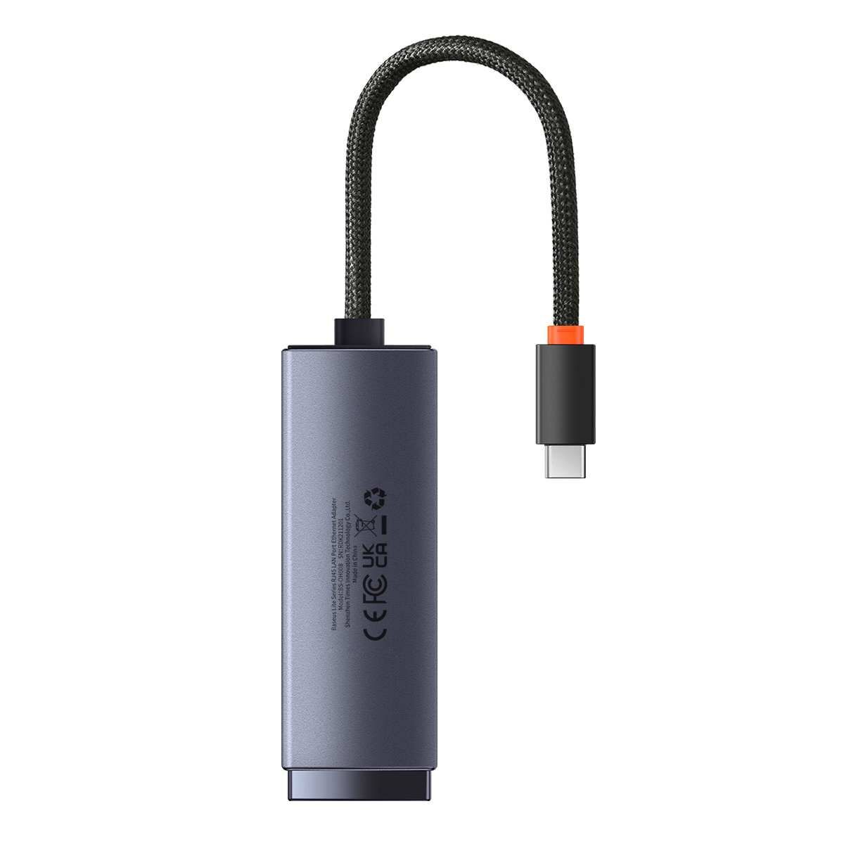 Kép 3/11 - Baseus Lite adapter USB Type-C - RJ45, 1Gbps, fekete (WKQX000313)