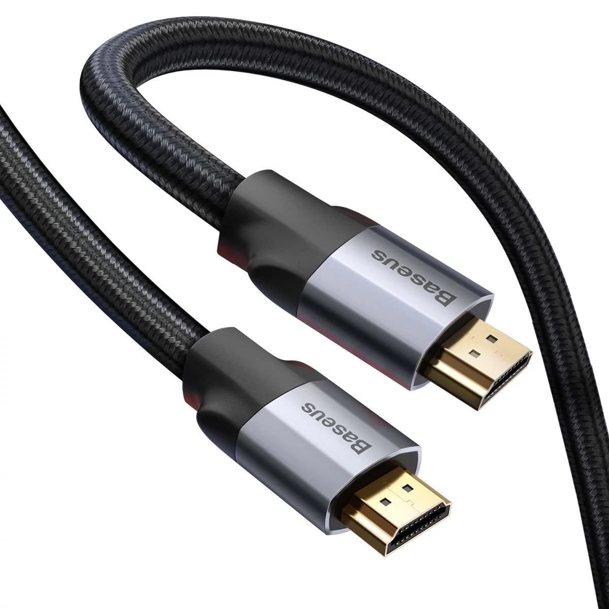 Kép 2/7 - Baseus Enjoyment HDMI 2.0 - HDMI 2.0 kábel, 4K, 60 Hz, 1.5m, sötét szürke (WKSX000213)