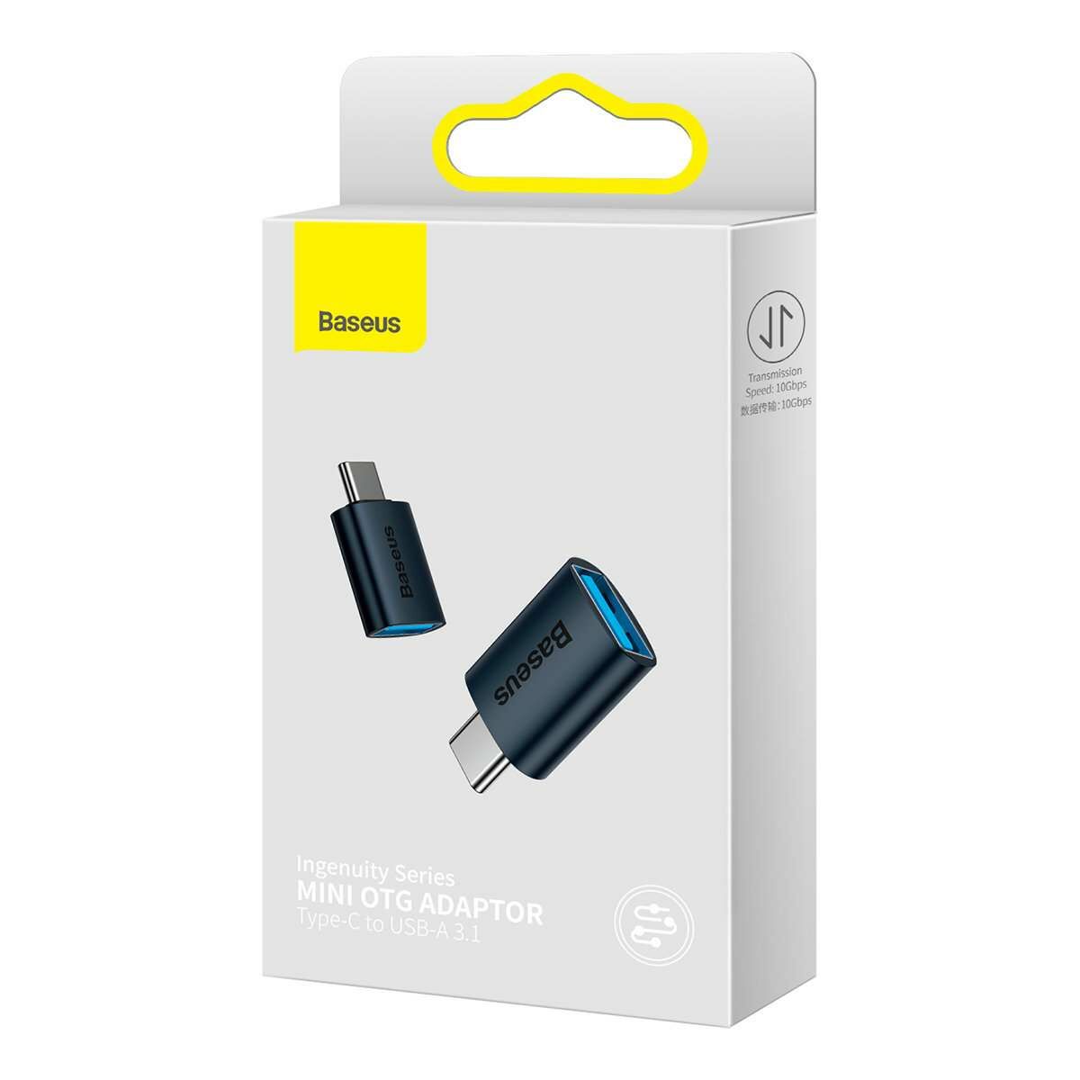 Kép 10/11 - Baseus Ingenuity Mini USB-C USB-A átalakító 3.1, kék (ZJJQ000003)