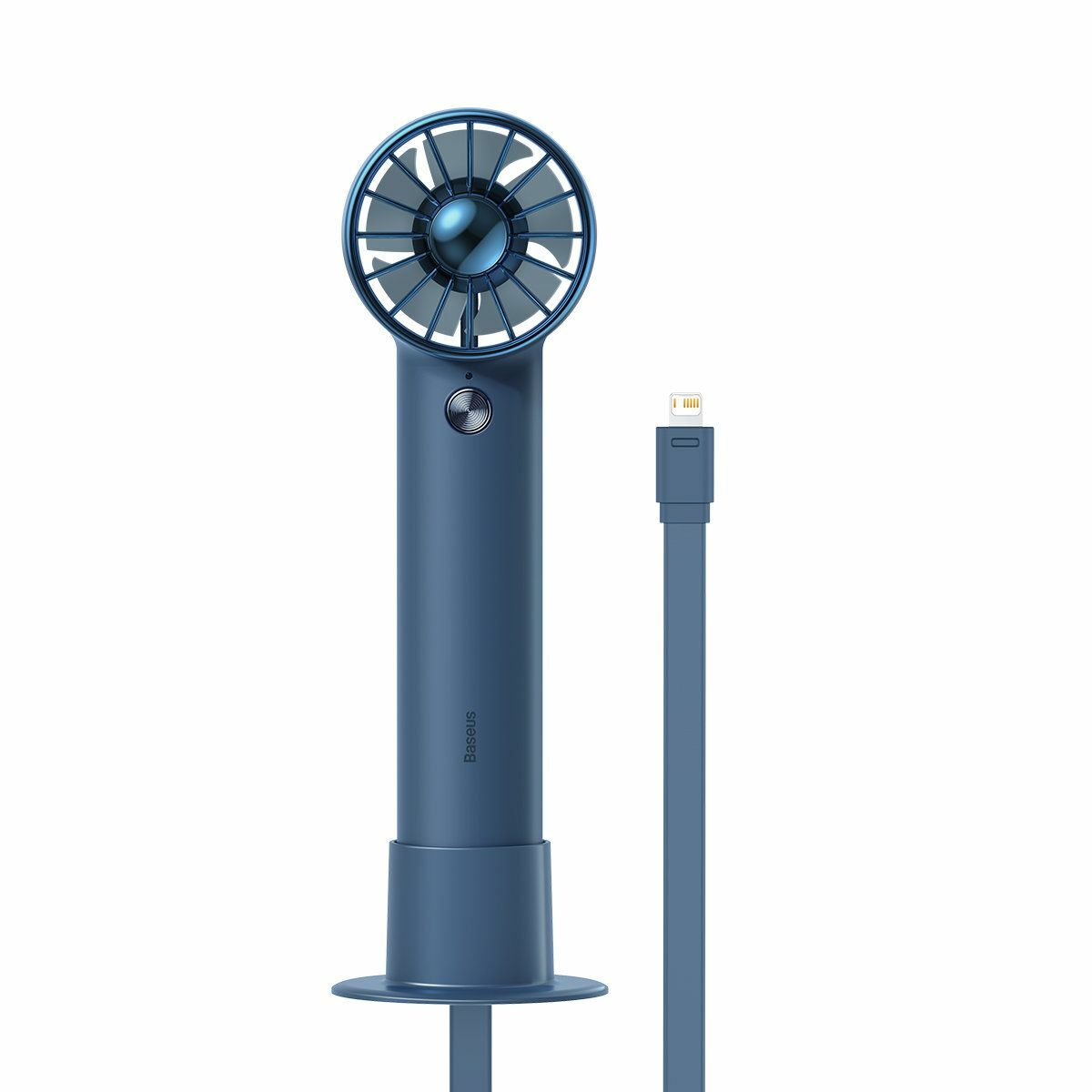 Kép 2/11 - Baseus Flyer Turbine hordozható kézi ventilátor, Lightning kábellel, kék (acfx010003)