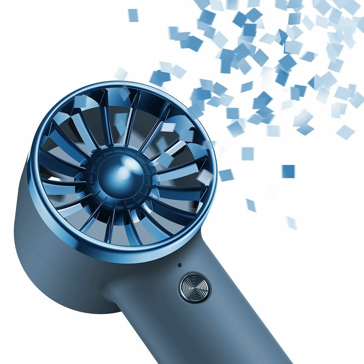 Kép 3/11 - Baseus Flyer Turbine hordozható kézi ventilátor, Lightning kábellel, kék (acfx010003)