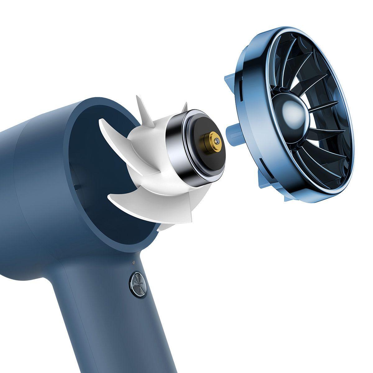 Kép 5/11 - Baseus Flyer Turbine hordozható kézi ventilátor, Lightning kábellel, kék (acfx010003)