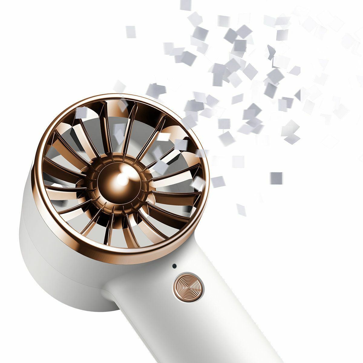 Kép 4/12 - Baseus Flyer Turbine hordozható kézi ventilátor, USB Type-C kábellel, fehér (ACFX010102)