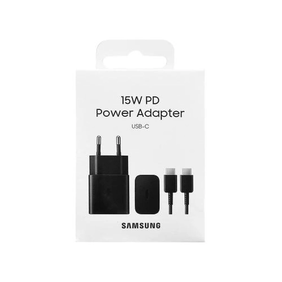 Kép 2/5 - Samsung EP-T1510N 15W hálózati/fali töltő, USB Type-C - Type-C kábellel (1m), fekete EU