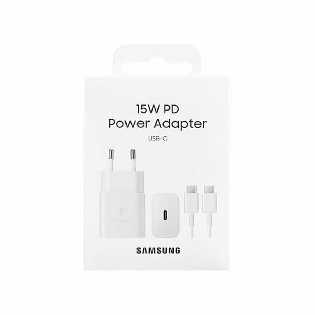 Kép 2/5 - Samsung EP-T1510N 15W hálózati/fali töltő, USB Type-C - Type-C kábellel (1m) fehér EU