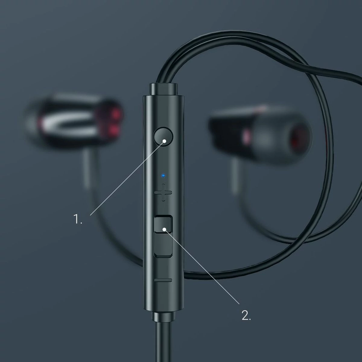 Kép 8/12 - Joyroom vezetékes headset, fekete EU (JR-EL114-BLK)