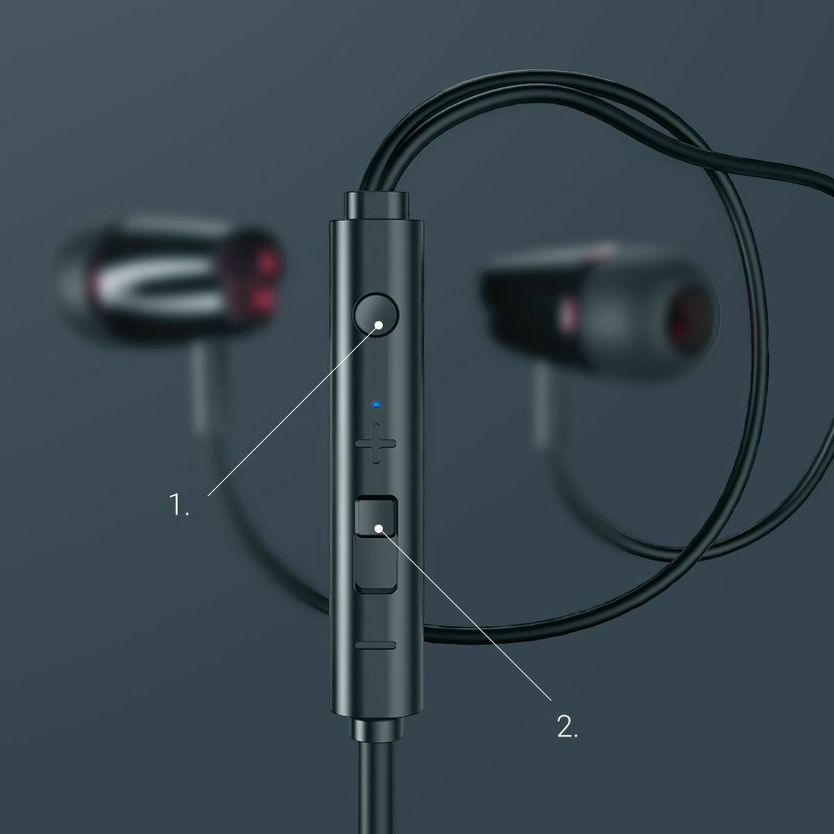 Kép 8/12 - Joyroom vezetékes headset, fekete EU (JR-EL114-BLK)