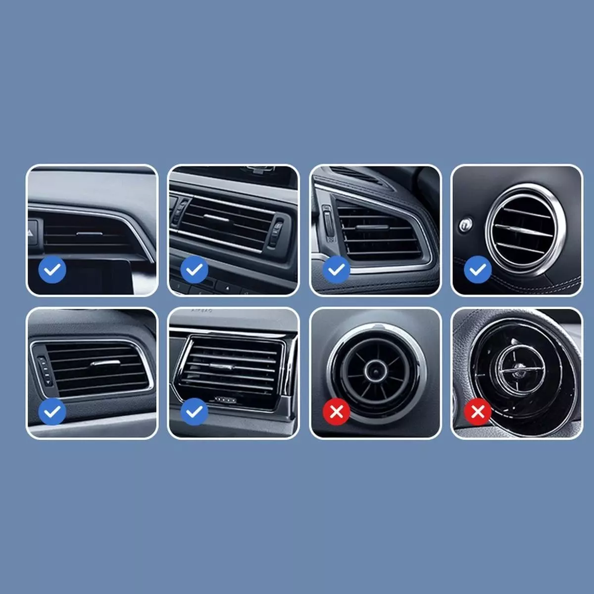 Kép 7/14 - Joyroom szellőzőrácsra szerelhető autós tartó MagSafe funkcióval,15W, fekete (JR-ZS291)