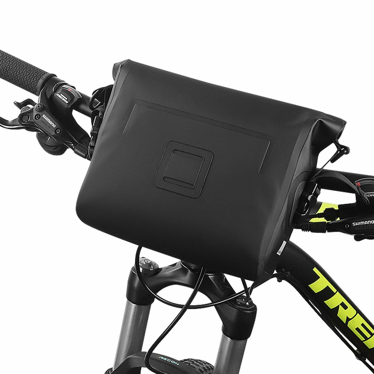 Kép 1/5 - SAHOO kormányra szerelhető, vízálló kerékpáros táska, vállpánttal, 2L, fekete SAHOO-111361-SA