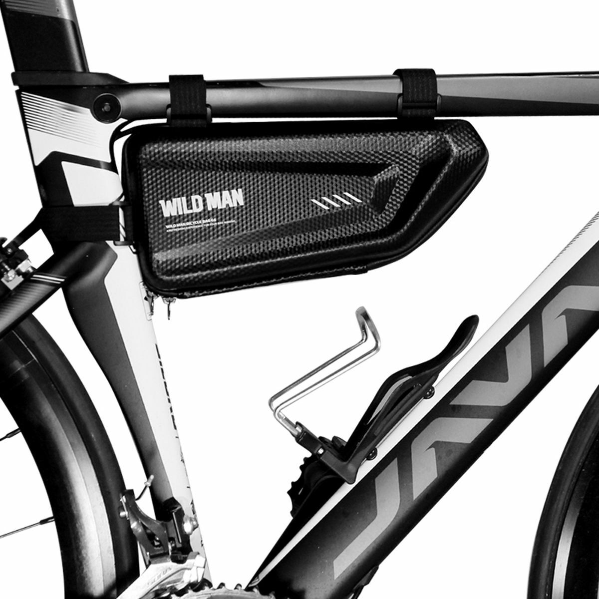 Kép 4/5 - WILDMAN Bicycle Bag E4 váz alá rögzíthető merevfalú, vízálló táska, 1.5L, fekete WILDMAN-E4-15L