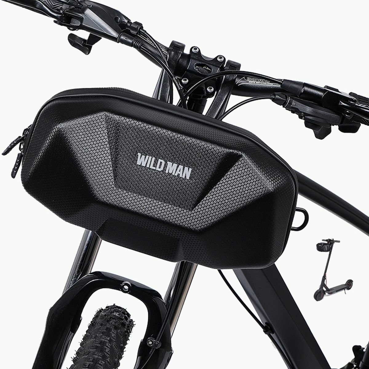 WILDMAN Bicycle Bag X9 kormányra szerelhető, vízálló, merevfalú kereékpáros táska, 1L, fekete WILDMAN-X9-3,5L