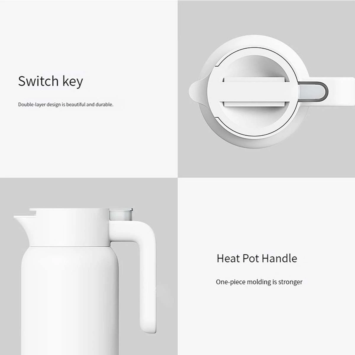 Kép 2/3 - Xiaomi Kettle Insulated 1.8L termosz, fehér EU BHR9049GL