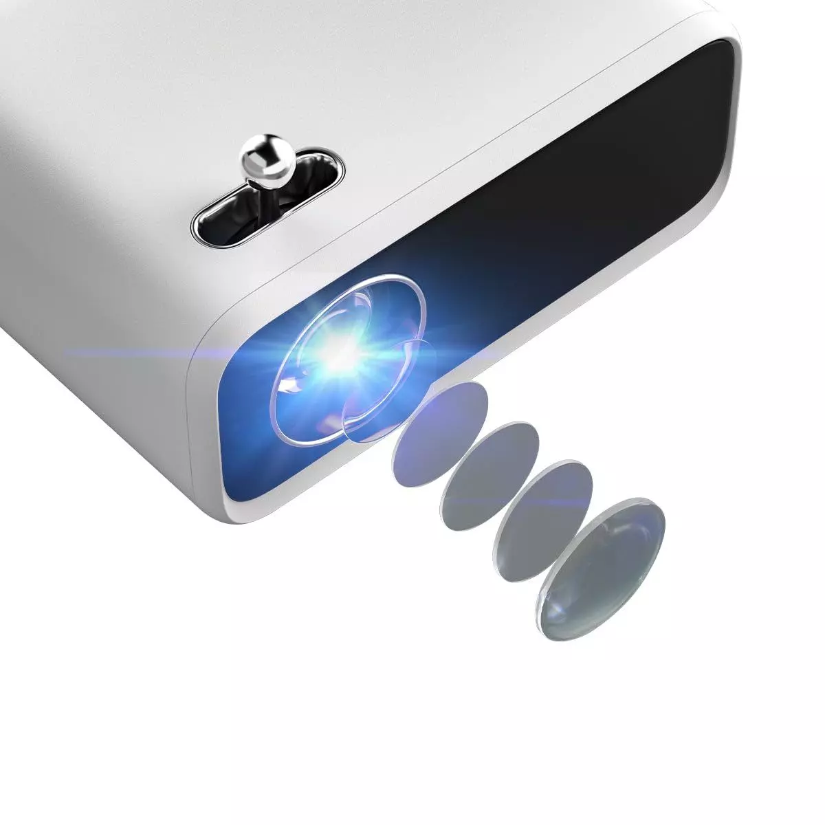 Kép 4/4 - Wanbo Mini Hordozható Projektor 720p, fehér EU
